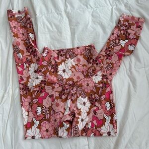 NWOT Aerie crossover waist floral leggings